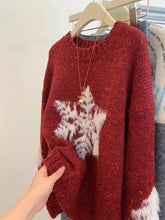 Christmas Snowflake Red Sweater